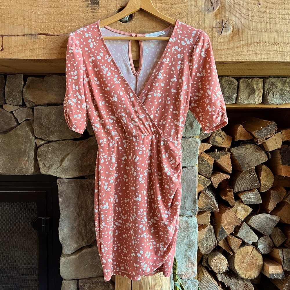 All in Favor peach dress